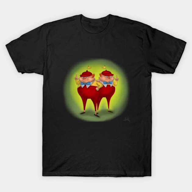 TweedleDee & TweedleDum T-Shirt by Alejandro_M